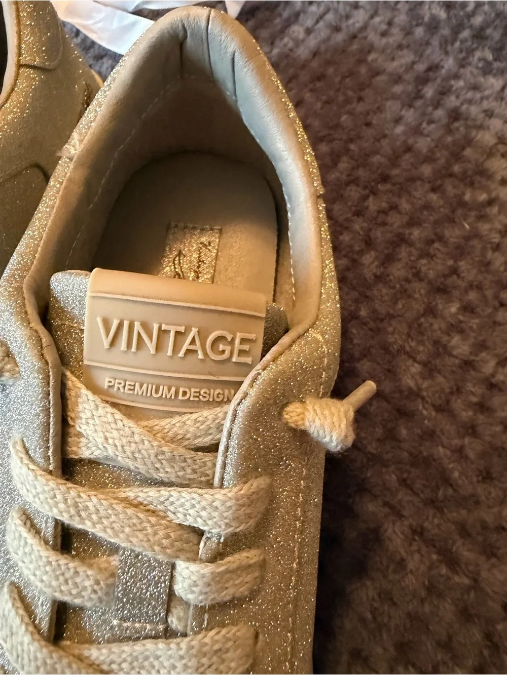 Vintage Havana Silver Glitter Star Sneakers NWOT w/ Box